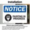 Signmission Painting In Progress Sign With Symbol, 5 in W x Rectangle, Vinyl Decal OS-2PACK-NS-D-35-L-17109 - alternate 6